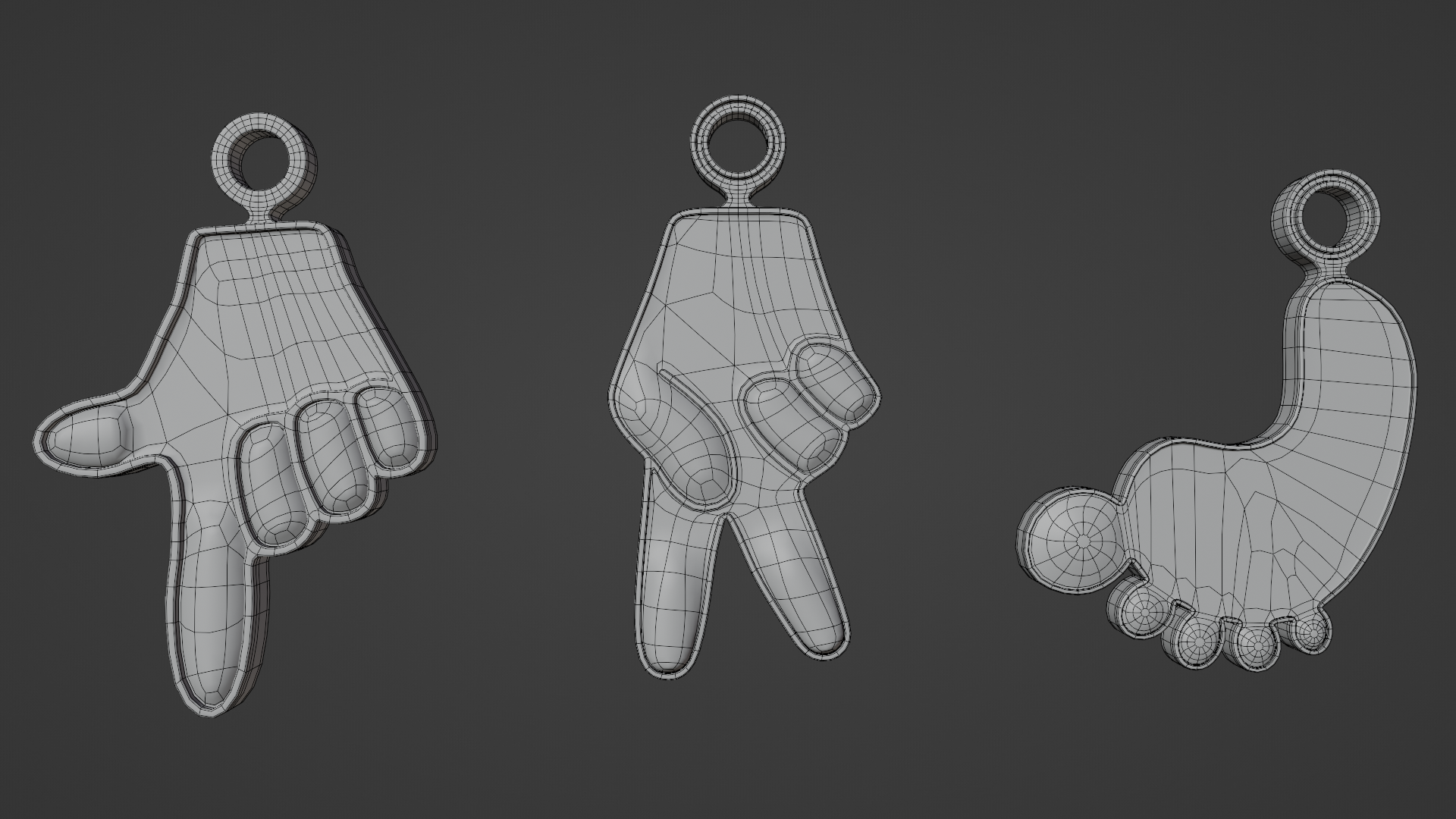 Hands and Foot - Printable 3D Pendants preview image 6